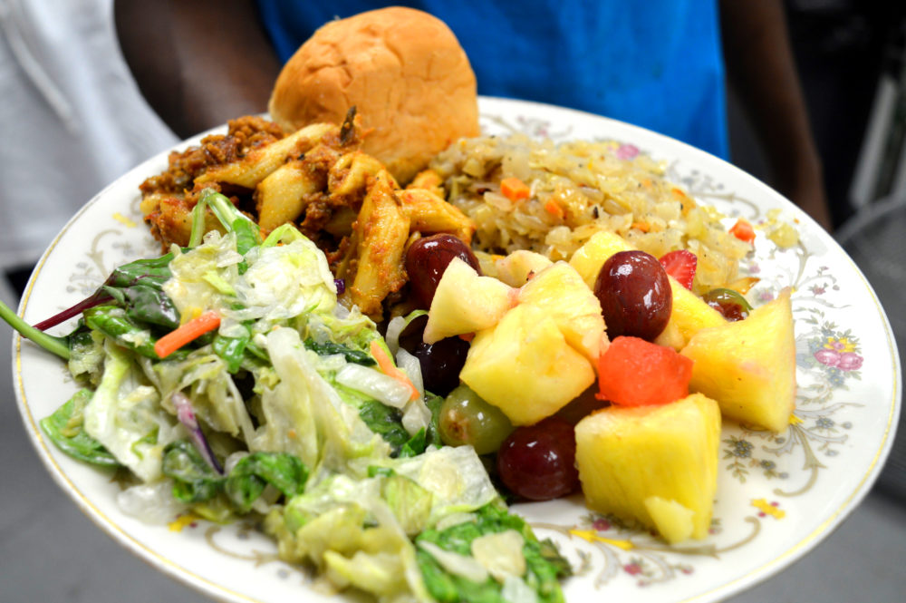 plate full of food for hunger action month